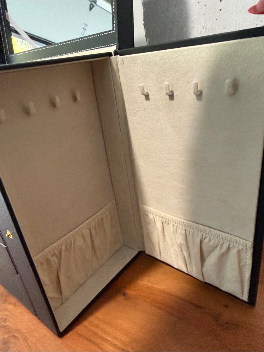 Black Jewelry Storage Chest with Gold Hardware Jewelry Box - Picture 14 of 16
